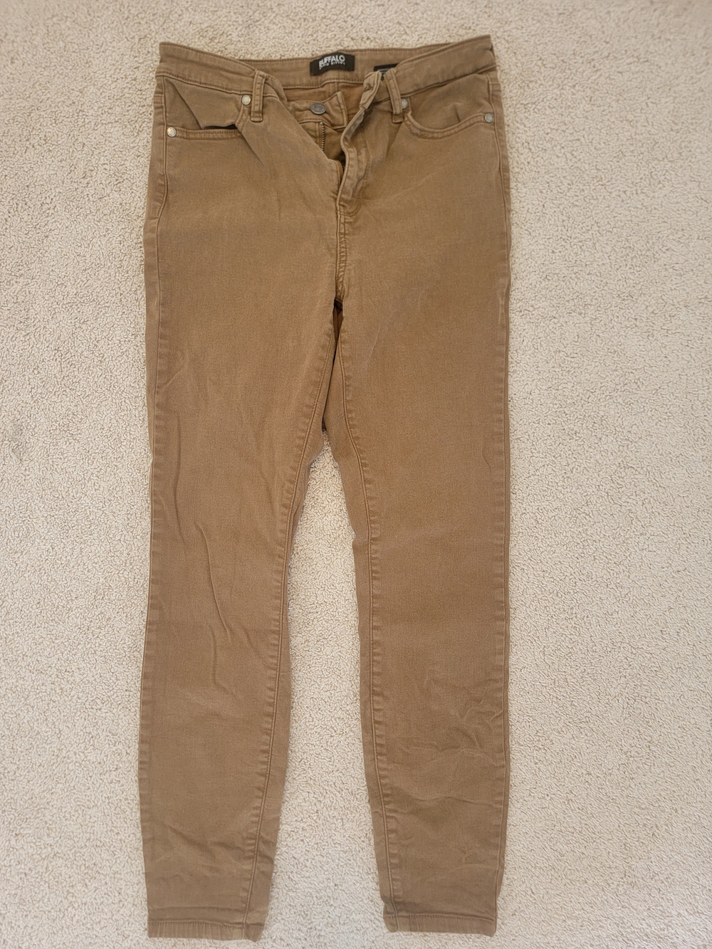 Buffalo Jeans Tan High-Rise Skinny Pants